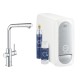 GROHE BLUE HOME ΜΠΑΤΑΡΙΑ ΚΟΥΖΙΝΑΣ ΜΕ ΣΠΙΡΑΛ ΦΙΛΤΡΟ ΚΑΙ ΨΥΚΤΗ CHROME 