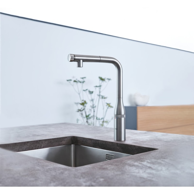 GROHE ESSENCE SMART CONTROL ΜΠΑΤΑΡΙΑ ΚΟΥΖΙΝΑΣ CHROME MATT 