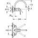 GROHE EUROSMART ΕΠΙΤΟΙΧΗ ΜΠΑΤΑΡΙΑ ΚΟΥΖΙΝΑΣ CHROME 