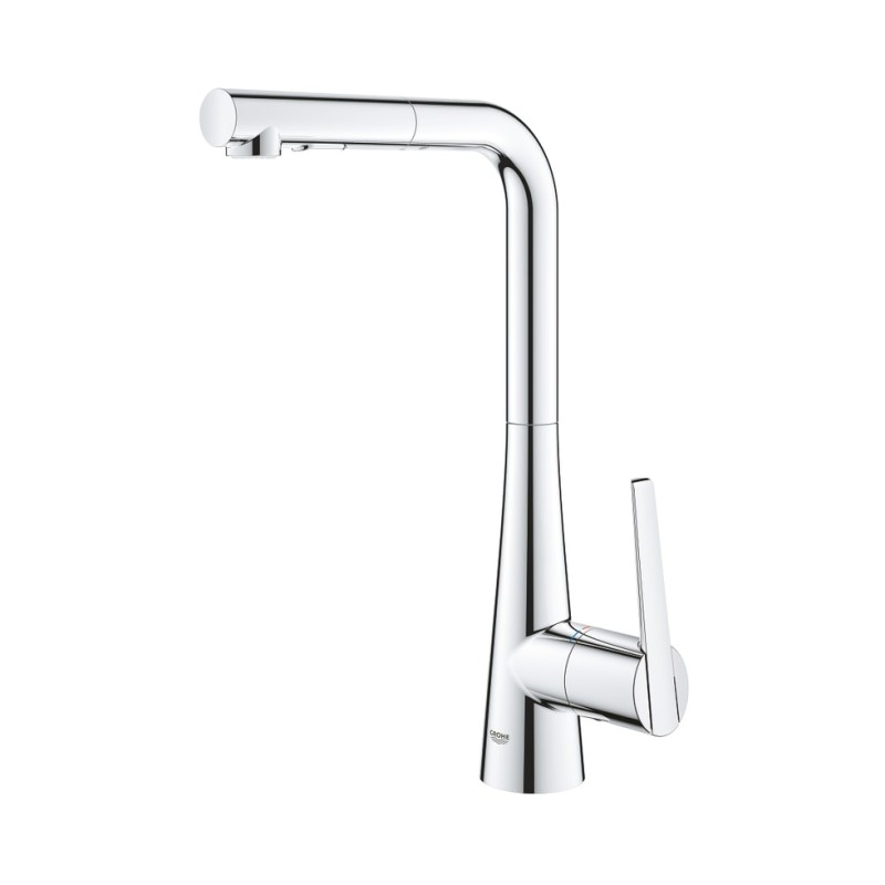 GROHE ZEDRA ΜΠΑΤΑΡΙΑ ΚΟΥΖΙΝΑΣ ΜΕ ΨΗΛΟ ΡΟΥΞΟΥΝΙ ΚΑΙ ΝΤΟΥΣ CHROME 