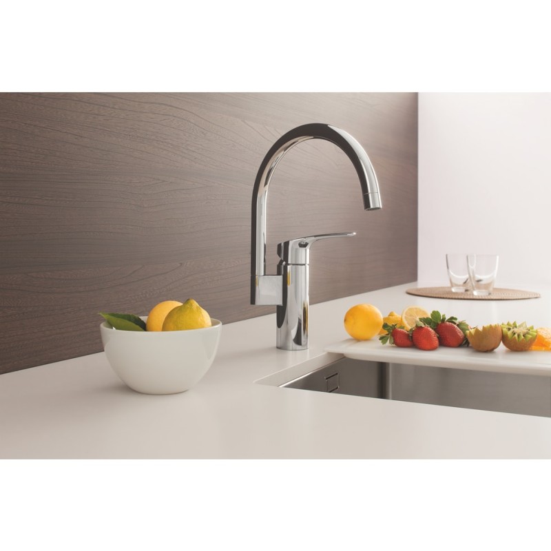 GROHE EUROSMART ΜΠΑΤΑΡΙΑ ΚΟΥΖΙΝΑΣ ΜΕ ΨΗΛΟ ΡΟΥΞΟΥΝΙ CHROME 