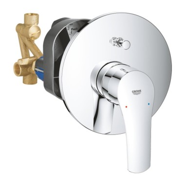 GROHE EUROSMART NEW ΠΛΗΡΕΣ ΣΕΤ ΕΝΤΟΙΧΙΖΟΜΕΝΗΣ ΜΠΑΤΑΡΙΑΣ 2 ΕΞΟΔΩΝ CHROME 