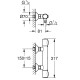 GROHE ΜΠΑΤΑΡΙΑ ΝΤΟΥΣΙΕΡΑΣ ΘΕΡΜΟΣΤΑΤΙΚΗ (ΣΩΜΑ) GROTHERM 500 CHROME