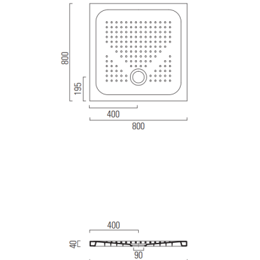 GSI SLIM, ΝΤΟΥΖΙΕΡΑ ΠΟΡΣΕΛΑΝΗΣ, 80X80 CM, 470808-300