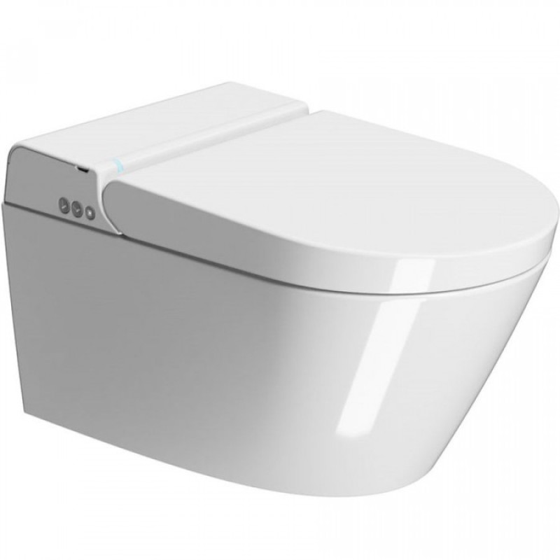 GSI WCLEAN SWIRL, ΚΡΕΜΑΣΤΗ ΛΕΚΑΝΗ ΜΕ ΕΝΣΩΜΑΤΩΜΕΝΟ ΗΛΕΚΤΡΟΝΙΚΟ ΜΠΙΝΤΕ, ΚΑΛΥΜΜΑ SOFT CLOSE, WHITE 7418K-300