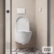 GSI WCLEAN SWIRL, ΚΡΕΜΑΣΤΗ ΛΕΚΑΝΗ ΜΕ ΕΝΣΩΜΑΤΩΜΕΝΟ ΗΛΕΚΤΡΟΝΙΚΟ ΜΠΙΝΤΕ, ΚΑΛΥΜΜΑ SOFT CLOSE, WHITE 7418K-300