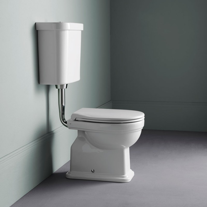 GSI Classic Medium Level, Επιδαπέδια Λεκάνη Κατωστόμια με Κάλυμμα Λευκό Soft Close (αποσπώμενο), 73 cm, 871000MC-300