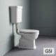 GSI Classic Medium Level, Επιδαπέδια Λεκάνη Πισωστόμια με Κάλυμμα Λευκό Soft Close (αποσπώμενο), 73 cm, 871100MC-300