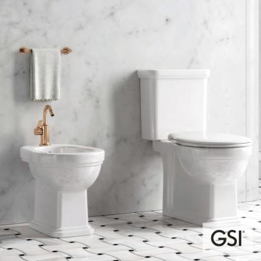 GSI Classic 8717, Κρεμαστή Λεκάνη με Λευκό Κάλυμμα Βακελίτη Soft Close (Αποσπώμενο), 70.5 cm, 871700C-300