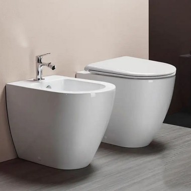 GSI PURA 8804 SWIRL, ΛΕΚΑΝΗ ΠΙΣΩ-ΚΑΤΩΣΤΟΜΙΑ ΜΕ ΚΑΛΥΜΜΑ SLIM SOFT CLOSE, WHITE, 880400C-300