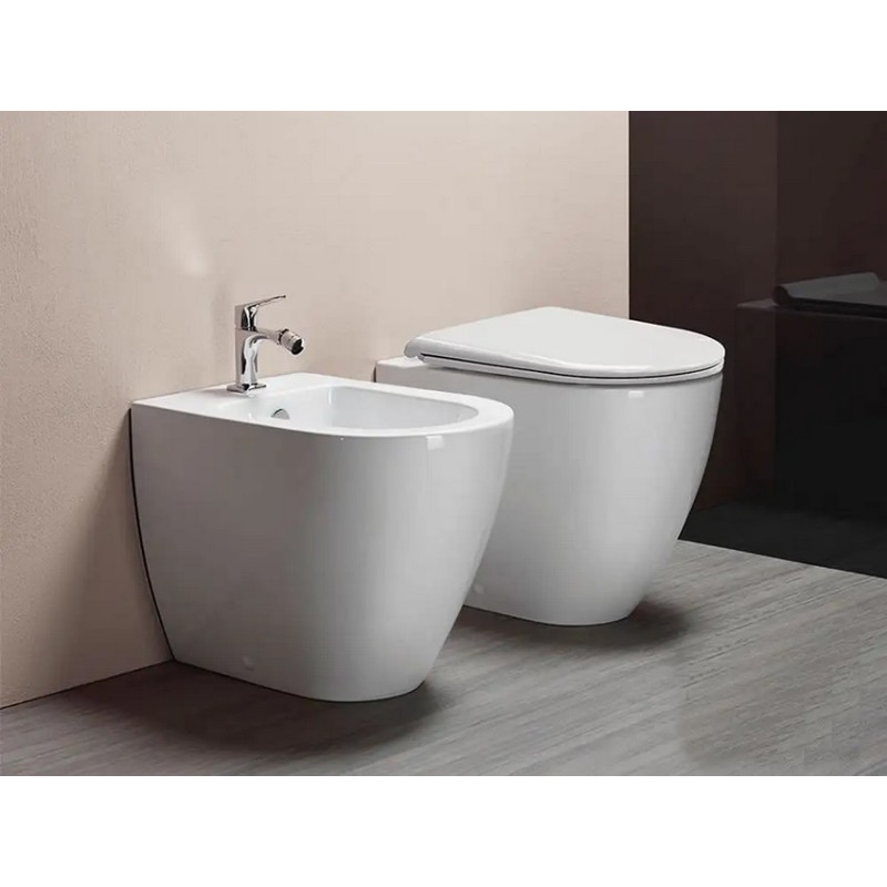 GSI PURA 8804 SWIRL, ΛΕΚΑΝΗ ΠΙΣΩ-ΚΑΤΩΣΤΟΜΙΑ ΜΕ ΚΑΛΥΜΜΑ SLIM SOFT CLOSE, WHITE, 880400C-300