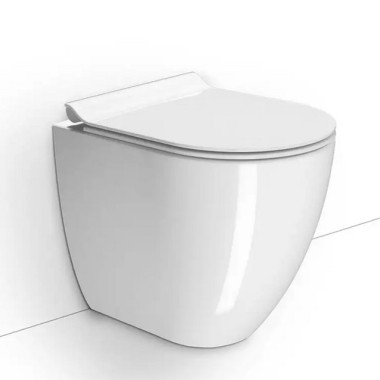 GSI PURA 8804 SWIRL, ΛΕΚΑΝΗ ΠΙΣΩ-ΚΑΤΩΣΤΟΜΙΑ ΜΕ KAΛΥΜΜΑ SUPER SLIM SOFT CLOSE, WHITE, 880400C-300