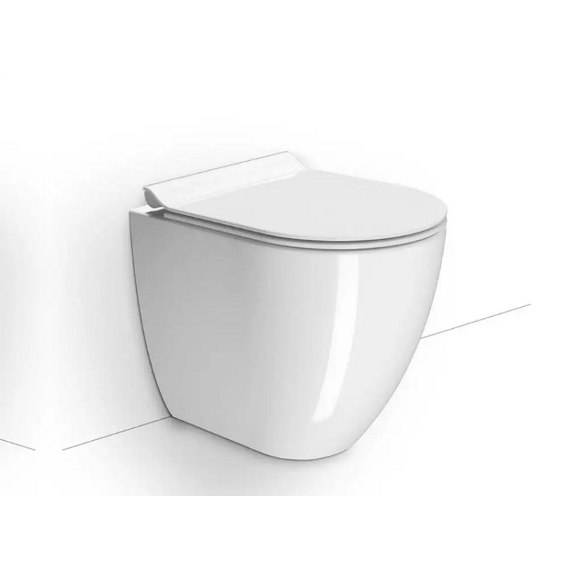 GSI PURA 8804 SWIRL, ΛΕΚΑΝΗ ΠΙΣΩ-ΚΑΤΩΣΤΟΜΙΑ ΜΕ KAΛΥΜΜΑ SUPER SLIM SOFT CLOSE, WHITE, 880400C-300