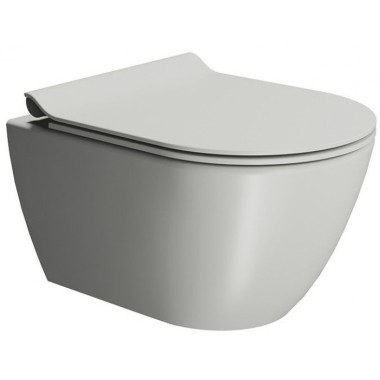 GSI PURA SWIRL ΚΡΕΜΑΣΤΗ ΛΕΚΑΝΗ ΜΕ ΚΑΛΥΜΜΑ SLIM SOFT CLOSE ΑΠΟΣΠΩΜΕΝΟ, CENERE, 881600SC-450