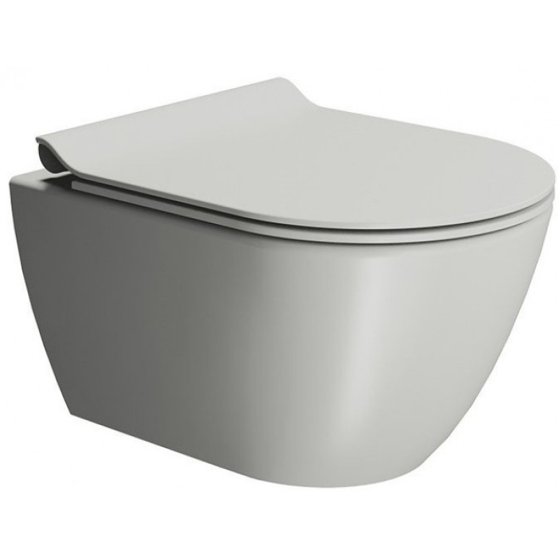 GSI PURA SWIRL ΚΡΕΜΑΣΤΗ ΛΕΚΑΝΗ ΜΕ ΚΑΛΥΜΜΑ SLIM SOFT CLOSE ΑΠΟΣΠΩΜΕΝΟ, CENERE, 881600SC-450