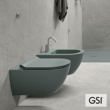GSI PURA SWIRL ΚΡΕΜΑΣΤΗ ΛΕΚΑΝΗ ΜΕ ΚΑΛΥΜΜΑ SUPER SLIM SOFT CLOSE ΑΠΟΣΠΩΜΕΝΟ, AGAVE, 881600SC-901