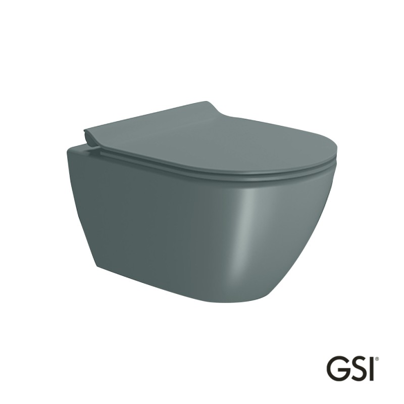 GSI PURA SWIRL ΚΡΕΜΑΣΤΗ ΛΕΚΑΝΗ ΜΕ ΚΑΛΥΜΜΑ SUPER SLIM SOFT CLOSE ΑΠΟΣΠΩΜΕΝΟ, AGAVE, 881600SC-901