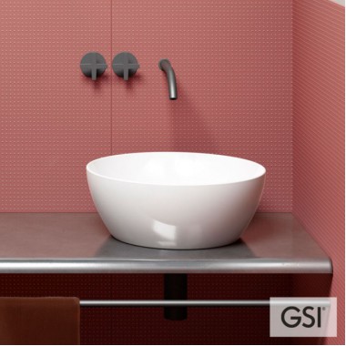 GSI PURA, ΕΠΙΤΡΑΠΕΖΙΟΣ ΠΟΡΣΕΛΑΝΙΝΟΣ ΝΙΠΤΗΡΑΣ, WHITE, 42 CM, 8851-300