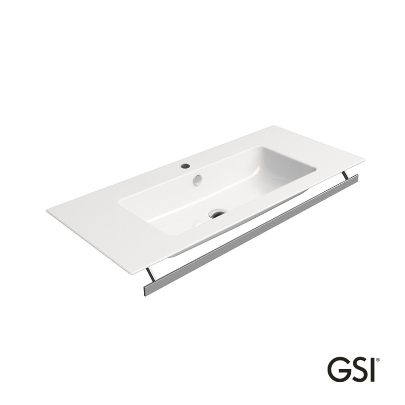 GSI PURA 46, ΕΠΙΚΑΘΗΜΕΝΟΣ ΝΙΠΤΗΡΑΣ ΠΟΡΣΕΛΑΝΗΣ, WHITE, 102x46 CM, 8886-300