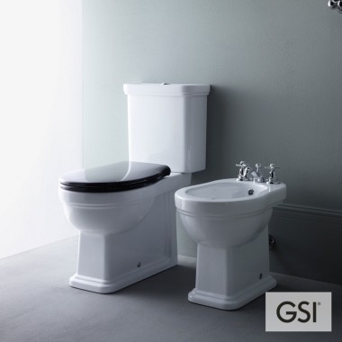 GSI Classic 8717, Πίσω/Κατωστόμια Λεκάνη με Μαύρο Κάλυμμα, Slim Soft Close (Aποσπώμενο), 871700NC-300