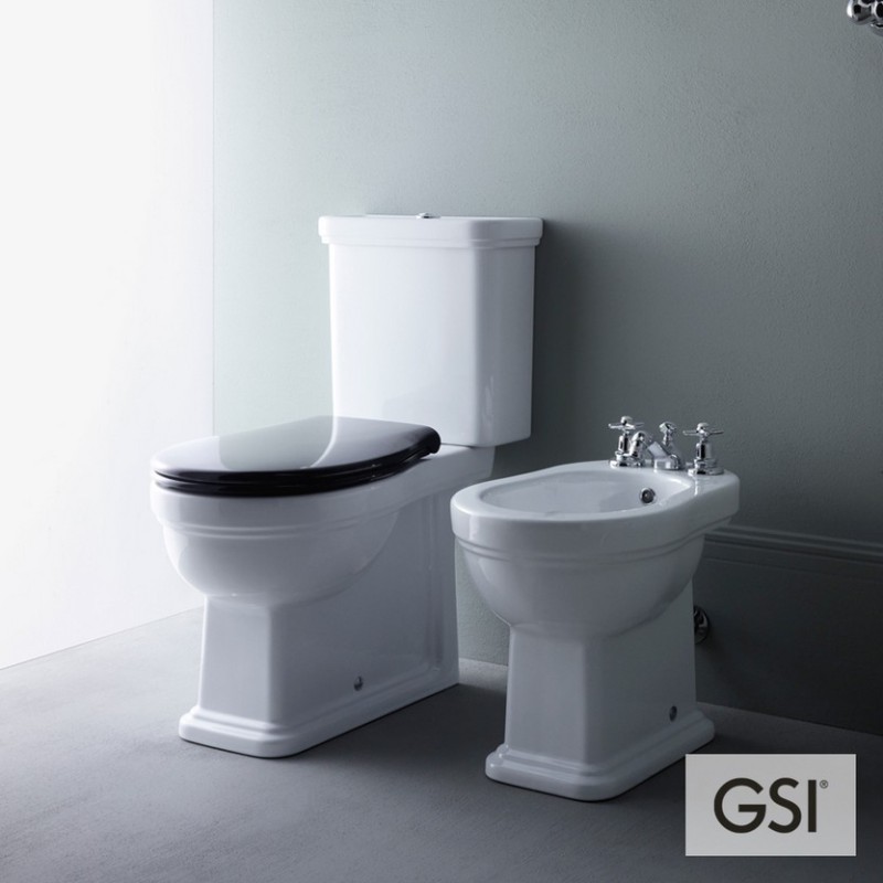 GSI Classic 8717, Πίσω/Κατωστόμια Λεκάνη με Μαύρο Κάλυμμα, Slim Soft Close (Aποσπώμενο), 871700NC-300