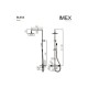 Imex Genova, Στήλη Ντους 2 Εξόδων, Black Gun Metal, BDB063/BGM