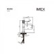Imex Bless, Μπαταρία Νιπτήρος, Black Gun Metal, BDB063-1BGM