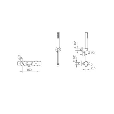 Imex Moscu Ανοξείδωτη Μπαταρία Λουτρού, Inox, BDK034-4 