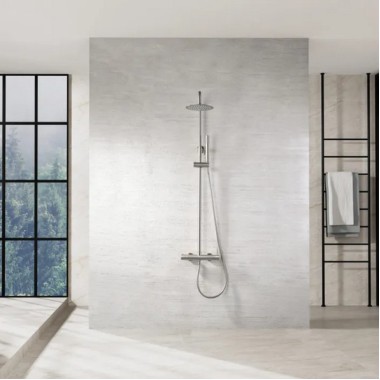 IMEX MONZA ΡΥΘΜΙΖΟΜΕΝΗ ΣΤΗΛΗ ΝΤΟΥΣ 2 ΕΞΟΔΩΝ, 88-124 CM, NICKEL MAT, BDM039/NQ