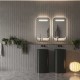 IMEX CONCEPT, ΤΕΤΡΑΓΩΝΟΣ ΚΑΘΡΕΦΤΗΣ ΜΕ ΣΤΡΟΓΓΥΛΕΜΕΝΕΣ ΓΩΝΙΕΣ ΚΑΙ ΚΡΥΦΟ ΦΩΤΙΣΜΟ ΜΕ ΜΠΡΟΣΤΙΝΗ ΕΚΠΟΜΠΗ, BLACK MAT, CONC032/50NG