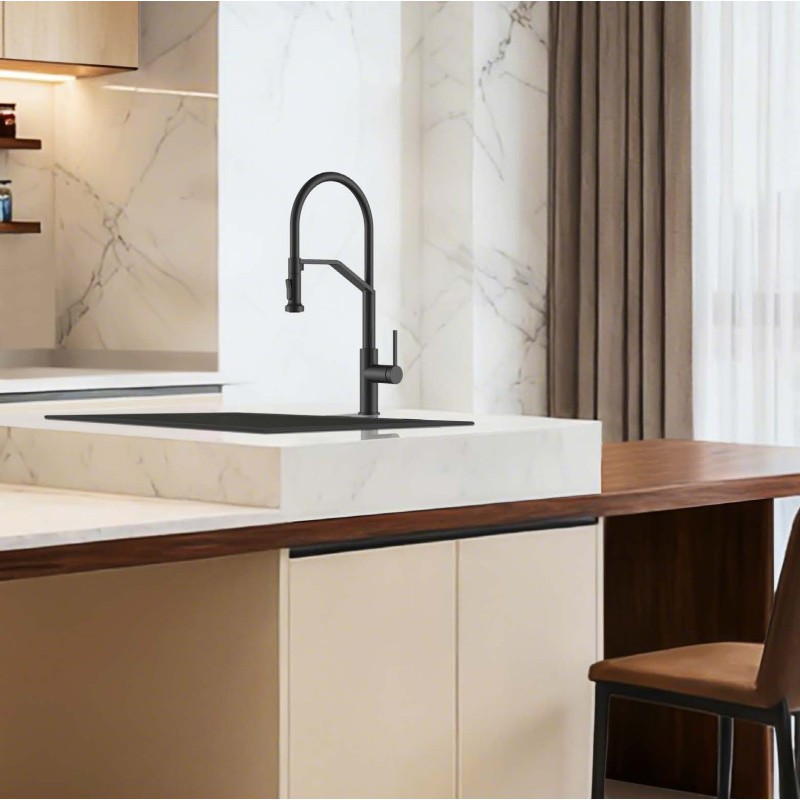 IMEX VENETO, ΜΠΑΤΑΡΙΑ ΚΟΥΖΙΝΑΣ ΠΑΓΚΟΥ ΜΕ ΝΤΟΥΣ, BLACK MAT, GCE029/NG