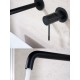 Imex Bless, Mπαταρία Νιπτήρος Εντοιχισμού, Black Matt, GLB063/NG