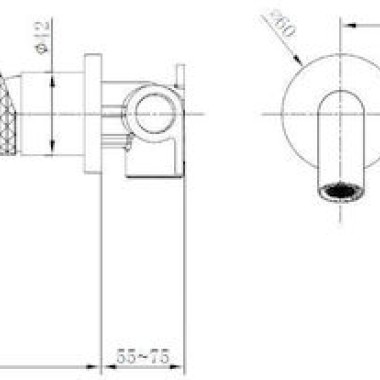 Imex Genova, Mπαταρία Νιπτήρος Εντοιχισμού, Βlack Gun Metal, GLG053/NQ