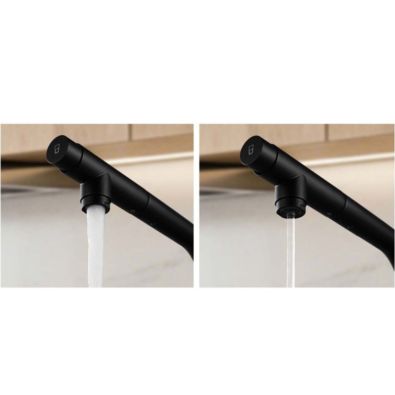 IMEX SPLIT, ΜΠΑΤΑΡΙΑ ΚΟΥΖΙΝΑΣ OSMOSIS ΜΕ ΝΤΟΥΣ, BLACK MATT, GOS005/NG 