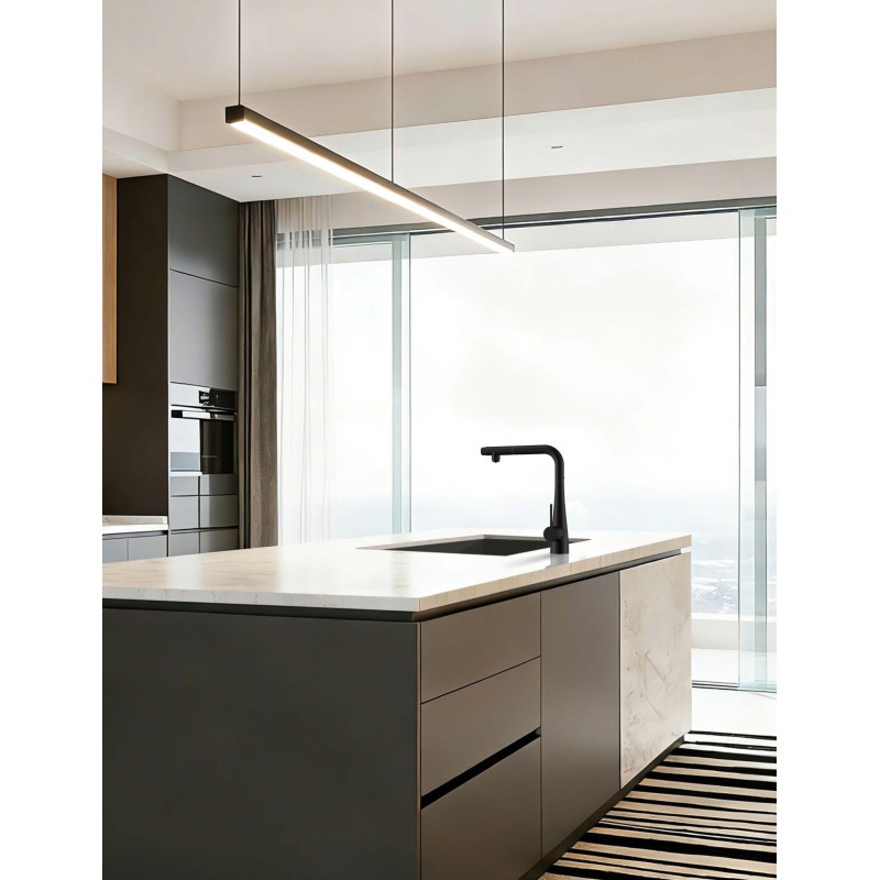 IMEX SPLIT, ΜΠΑΤΑΡΙΑ ΚΟΥΖΙΝΑΣ OSMOSIS ΜΕ ΝΤΟΥΣ, BLACK MATT, GOS005/NG 
