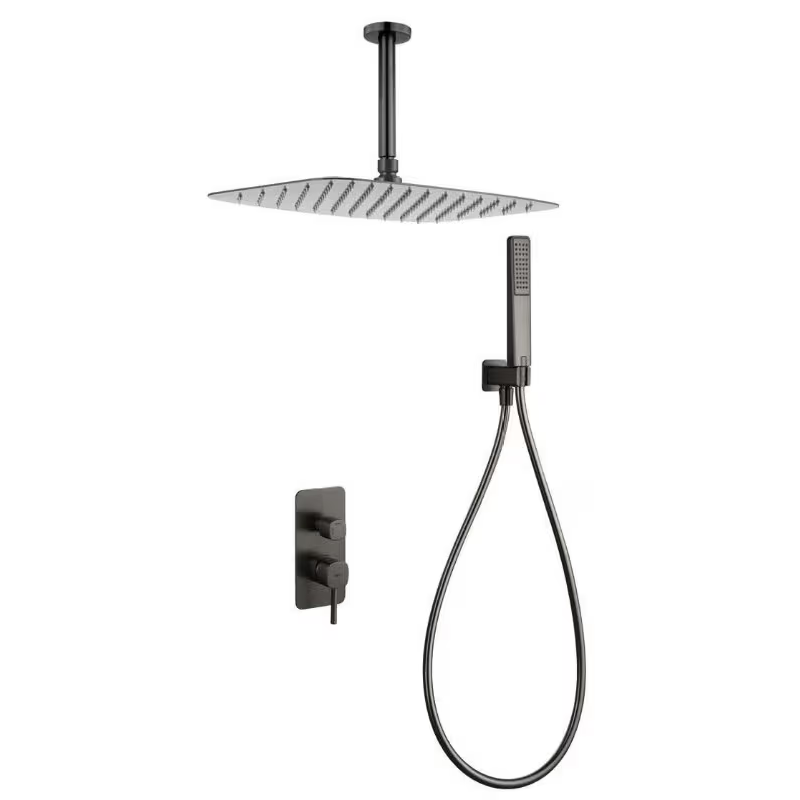 Imex Arezzo, Σετ Εντοιχισμού με Βραχίονα Οροφής, Black Gun Metal, GPA068/BGM