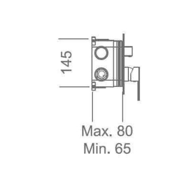 IMEX, ΜΙΚΤΗΣ ΕΝΤΟΙΧΙΣΜΟΥ 2 ΕΞΟΔΩΝ, BLACK MATT, GSM02V/NG