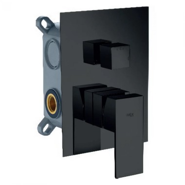 IMEX, ΜΙΚΤΗΣ ΕΝΤΟΙΧΙΣΜΟΥ 2 ΕΞΟΔΩΝ, BLACK MATT, GSM03V/NG