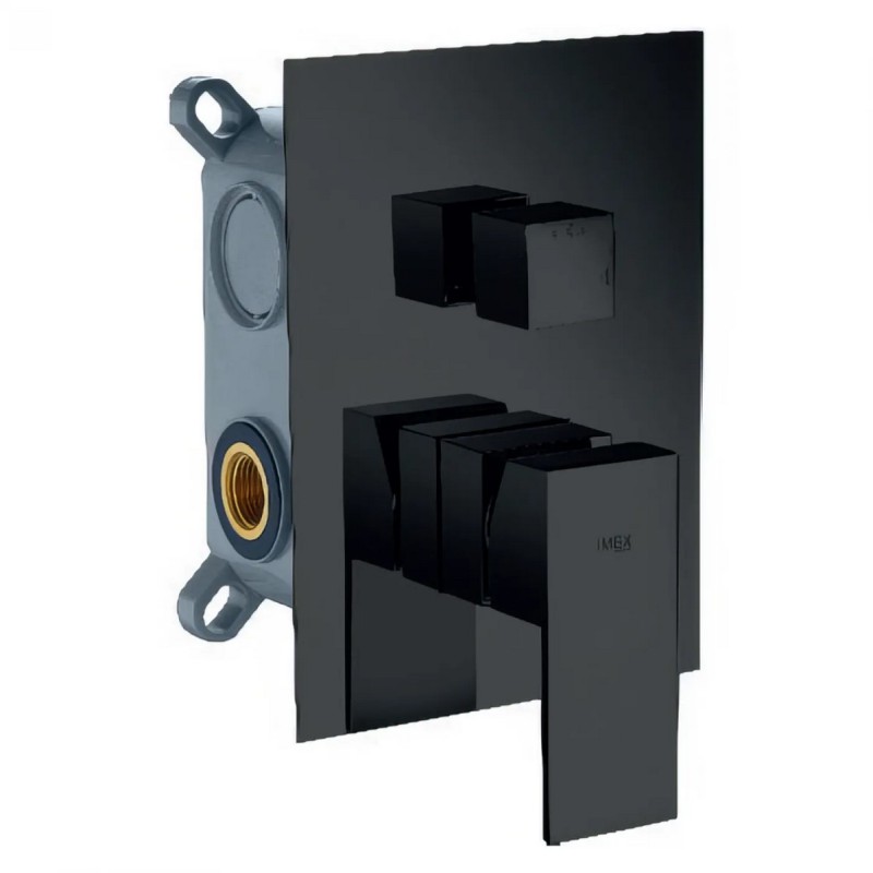 IMEX, ΜΙΚΤΗΣ ΕΝΤΟΙΧΙΣΜΟΥ 2 ΕΞΟΔΩΝ, BLACK MATT, GSM03V/NG