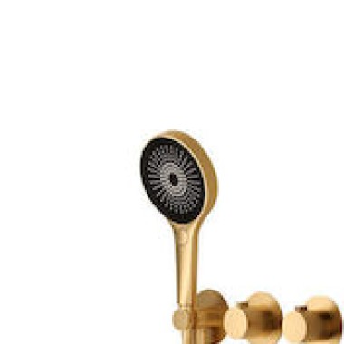 Imex Bolonia, Θερμοστατικό Σετ Εντοιχισμού Λουτρού, Gold Mat, GTB066/OC