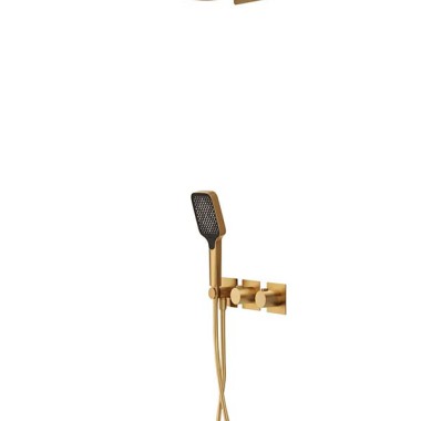 Imex Inari, Θερμοστατικό Σετ Εντοιχισμού Λουτρού, Gold Matt, GTI067/OC