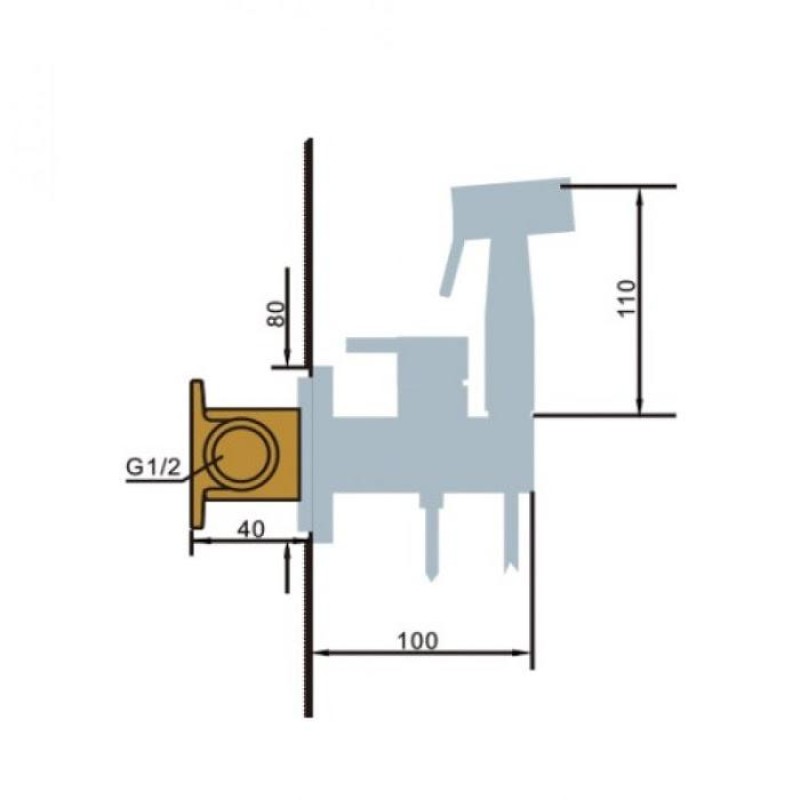 Ντουζάκι Υγιεινής Imex Munich Inox matt RDM001/NQ