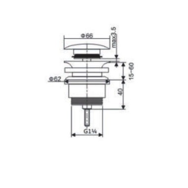 ΙΜEX DELOS ΒΑΛΒΙΔΑ POP-UP, INOX, VCC012 ΝΙΚΕΛ ΜΑΤ