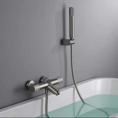 IMEX LINE ΘΕΡΜΟΣΤΑΤΙΚΗ ΜΠΑΤΑΡΙΑ ΛΟΥΤΡΟΥ, BRUSHED NICKEL, BTD038-4NQ