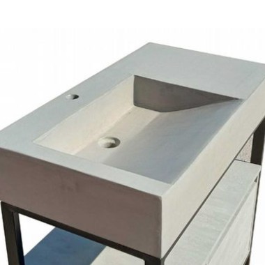 Forged cement washbasin 009 with bench