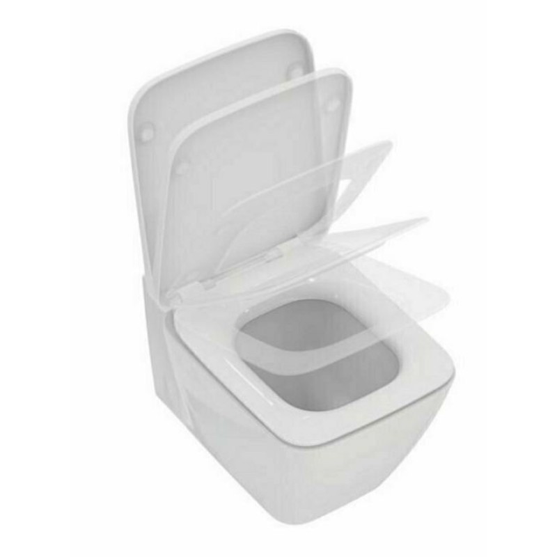 Ideal Standard Strada II, Κρεμαστή Επίτοιχη Λεκάνη (Aquablade), Rimless με Κάλυμμα Soft Close,  36x54 cm, White Glossy, T299701