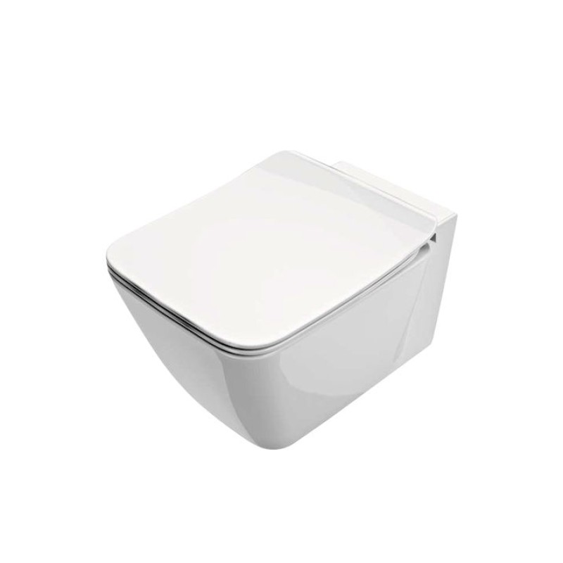 Ideal Standard Strada II, Κρεμαστή Επίτοιχη Λεκάνη (Aquablade), Rimless με Κάλυμμα Soft Close,  36x54 cm, White Glossy, T299701