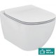 Ideal Standard Tessi II, Επίτοιχη Κρεμαστή Λεκάνη + Κάλυμμα Soft Close, White Matt, Τ007901