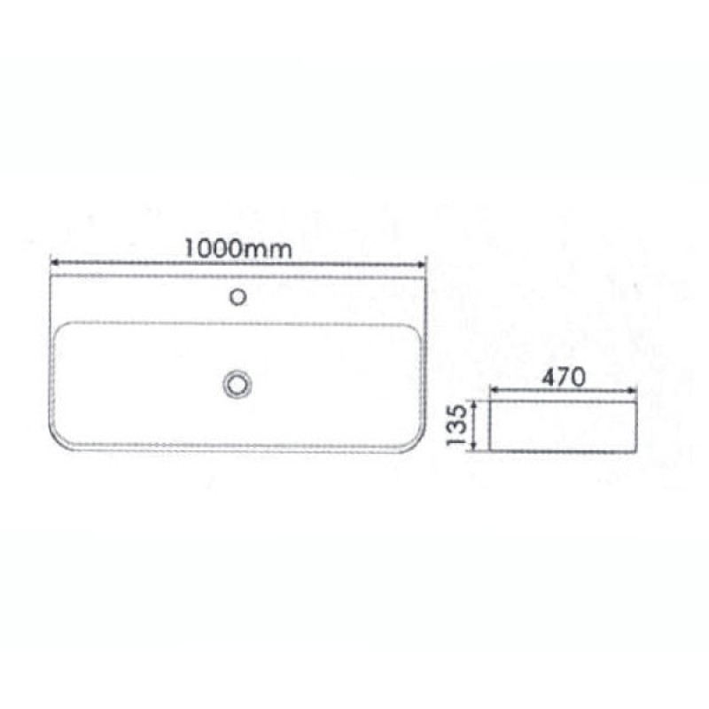 Ceramita Slim 100 Νιπτήρας Πορσελάνης 100x47