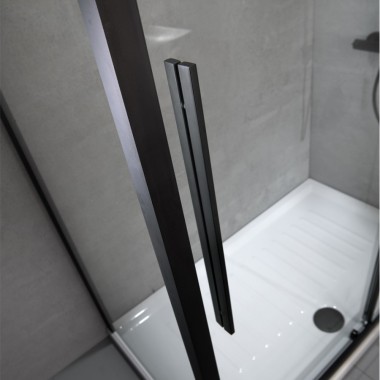 Shower Cabin Devon Flow Slider 1+1 Black matt 6mm 6 Dimensions